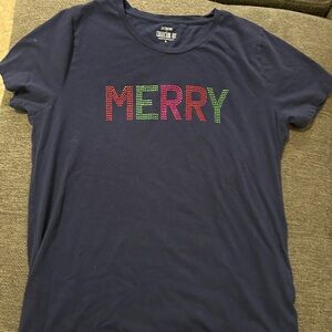 J. Crew Navy Collector Merry Tee